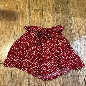 Red Floral Print Zara Skirt